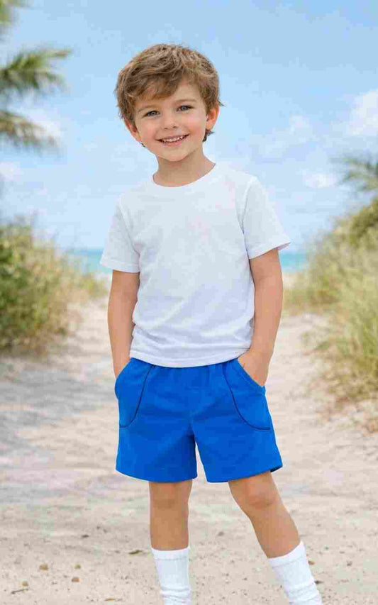 SHORTS ALGODÓN AZULINO| CHUPETIN