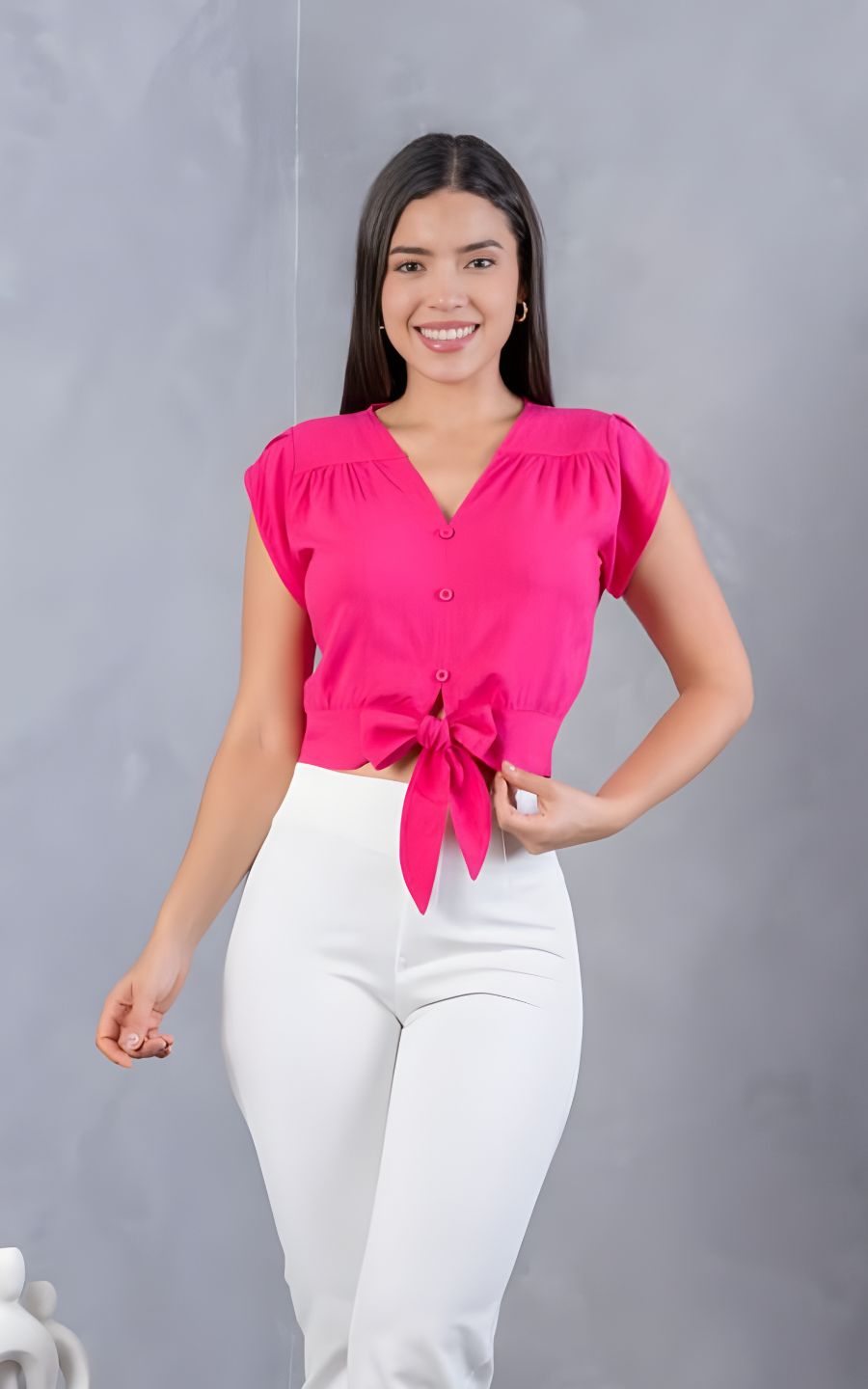 BLUSA FUCSIA LAZO | DELFIN ROSA
