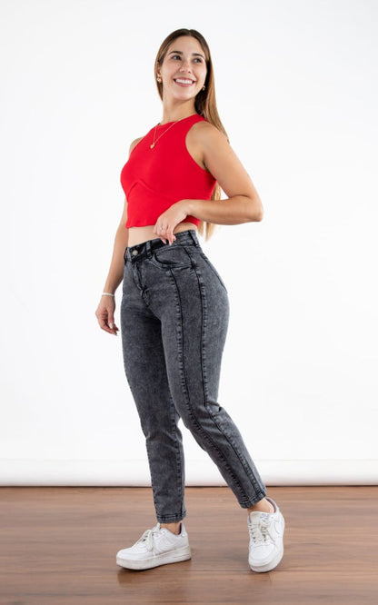 PANTALON JEANS GRIS FV | FAVI JEANS