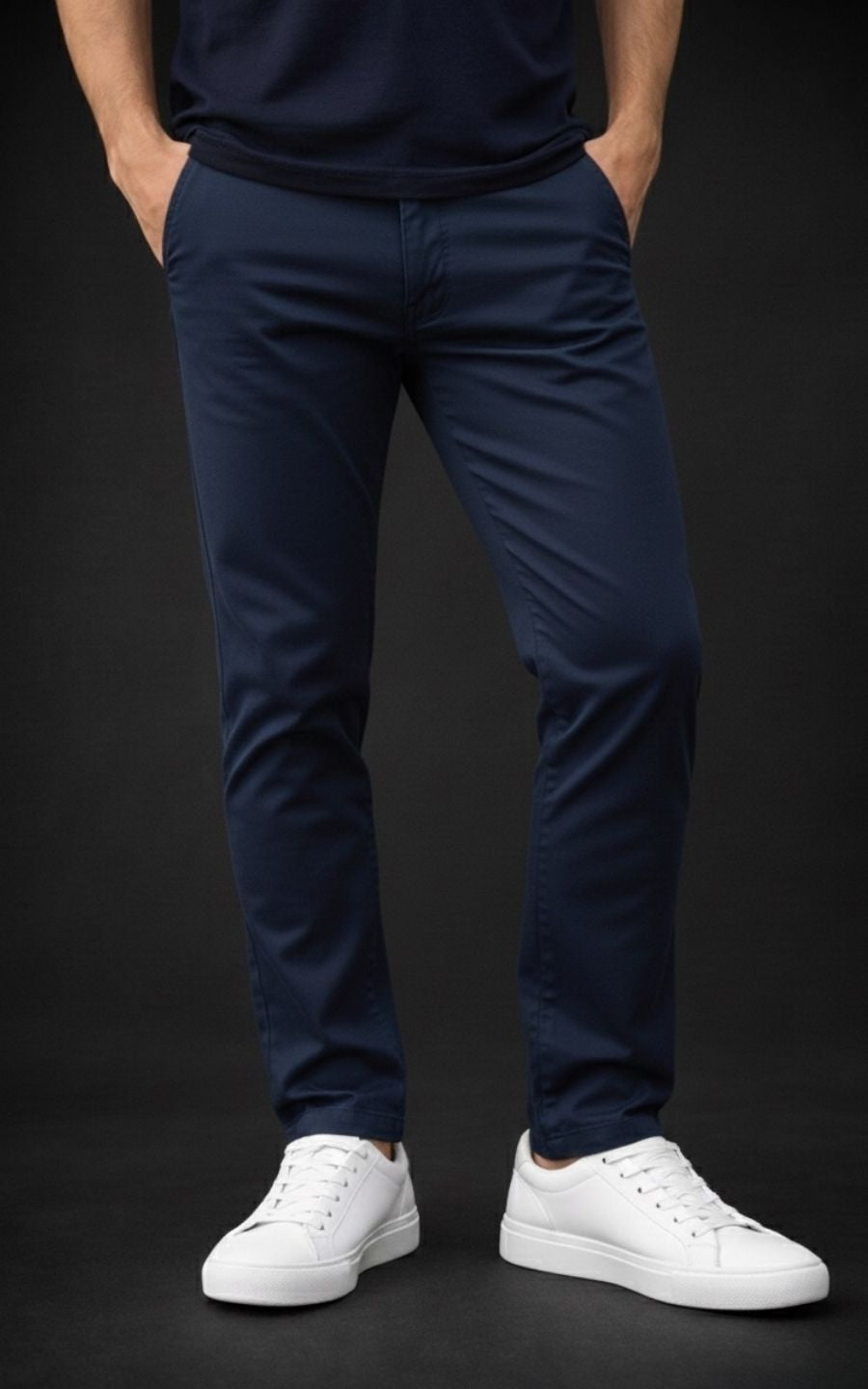 PANTALÓN DRILL SEMI PITILLO AZUL | GARETTO COLLECTION