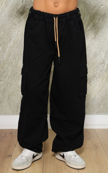 PANTALÓN NEGRO CARGO | GARIS GARISITAS