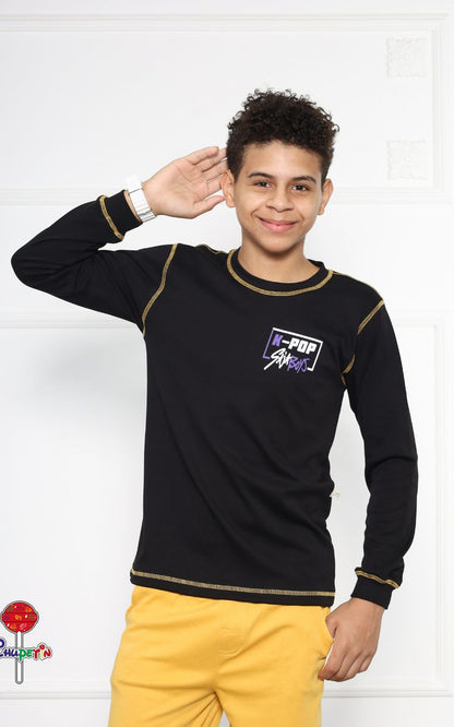 POLO NEGRO SAJA BOYS | CHUPETIN