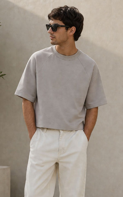 POLO BOXY FIT PLATA | SKEEP
