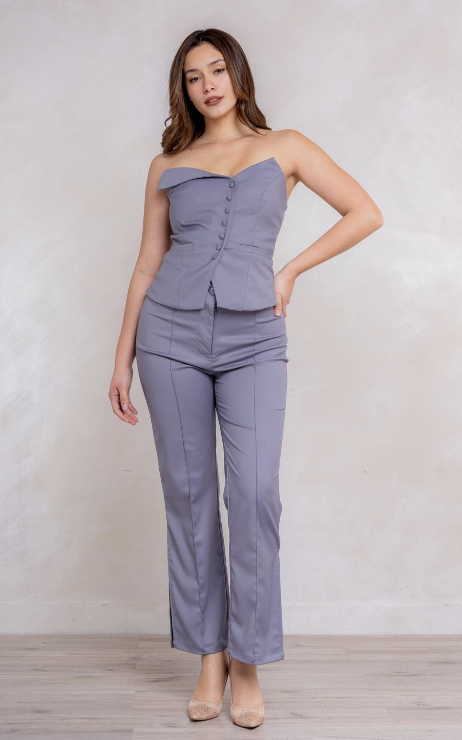 CONJUNTO VANIA PLOMO | FLAVIANA