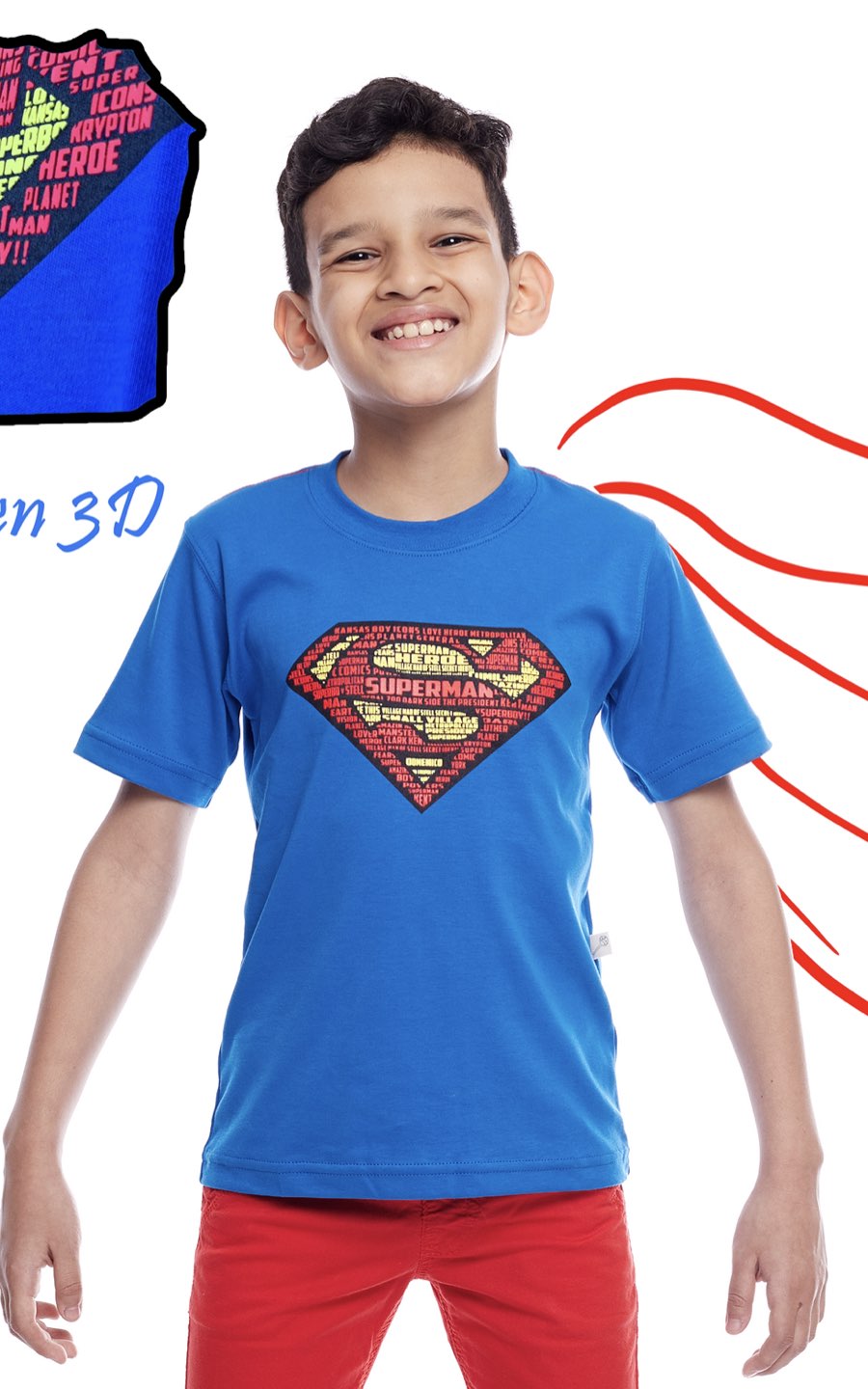 POLO MANGA CORTA SUPERMAN AZUL | CHUPETIN