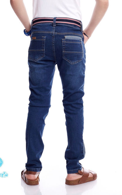 PANTALÓN JEANS FRANJA AZUL | CHUPETIN