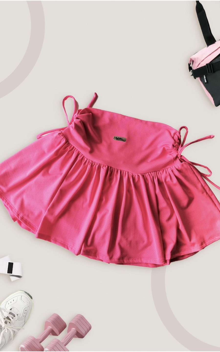 SHORTS FALDA MOON FUCSIA | MYA LINE FITNESS