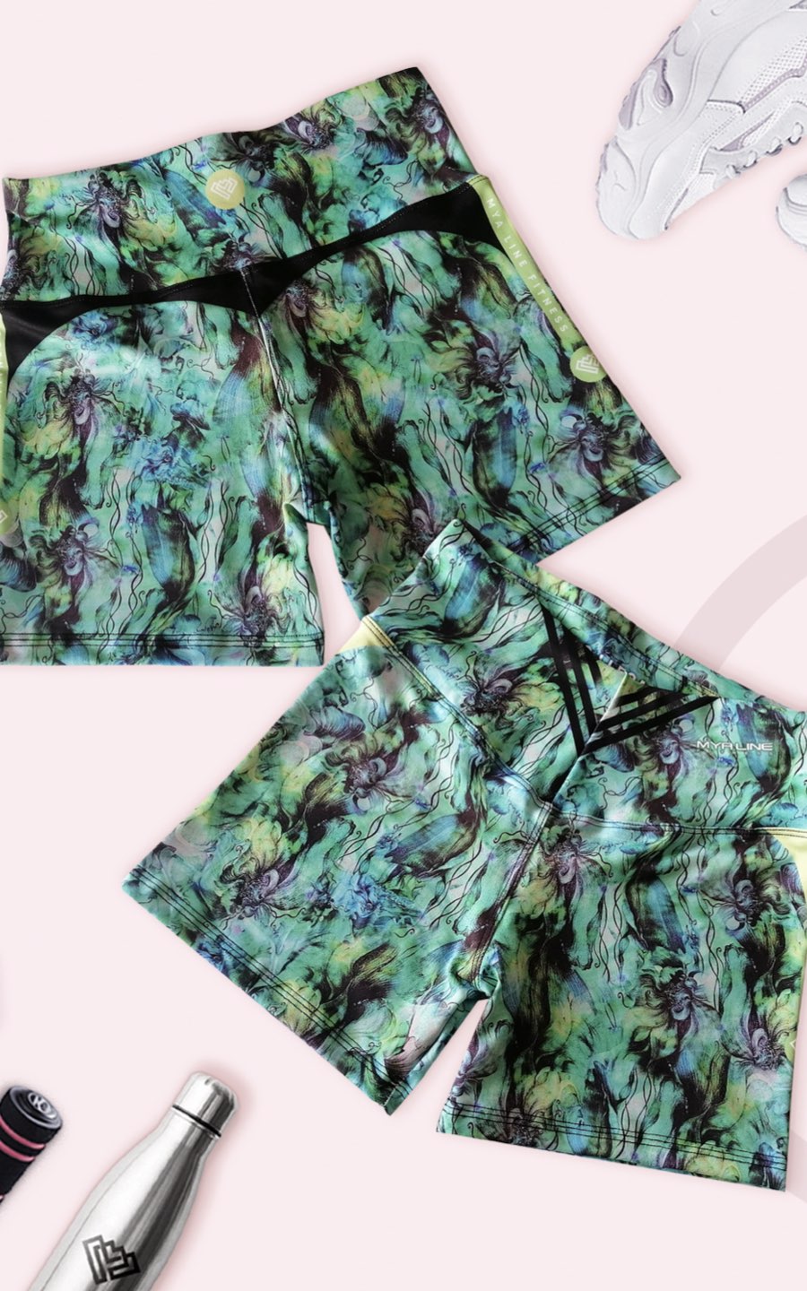SHORTS ANATOMICO VERDE LINEA | MYA LINE FITNESS