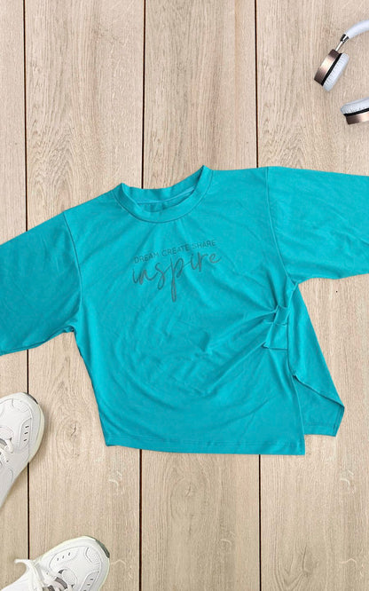 SUDADERA INSPIRE TURQUESA | MYA LINE FITNESS