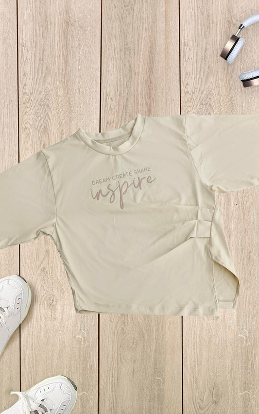 SUDADERA INSPIRE NUDE | MYA LINE FITNESS